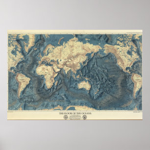 Vintage Golv Karta Poster