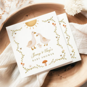 Vintage Goose Baby Shower Pappersservett