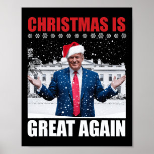 Vintage Gör julen Underbar igen Julafton Funny Tru Poster