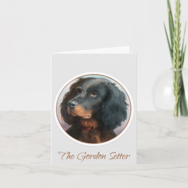 Vintage Gordon Setter Tack Kort (Framsida)