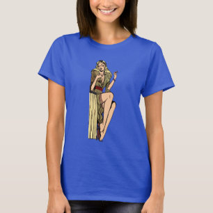 Vintage Gorgous Blonde Glamor Girl Retro Pinup Tee