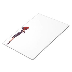 Vintage Gorgous Glamor Girl Retro Pinup Anteckningsblock