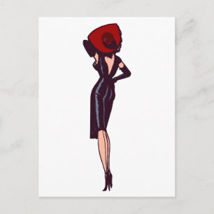 Vintage Gorgous Glamor Girl Retro Pinup Vykort