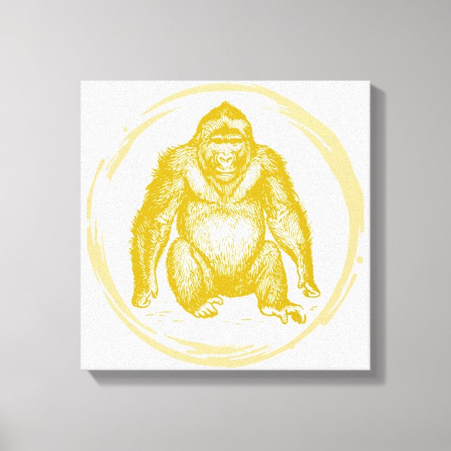 Vintage Gorilla Canvastryck (Framsida)