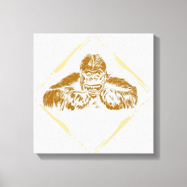 Vintage Gorilla Canvastryck (Framsida)