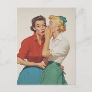 Vintage Gossip Girls Delight Vykort