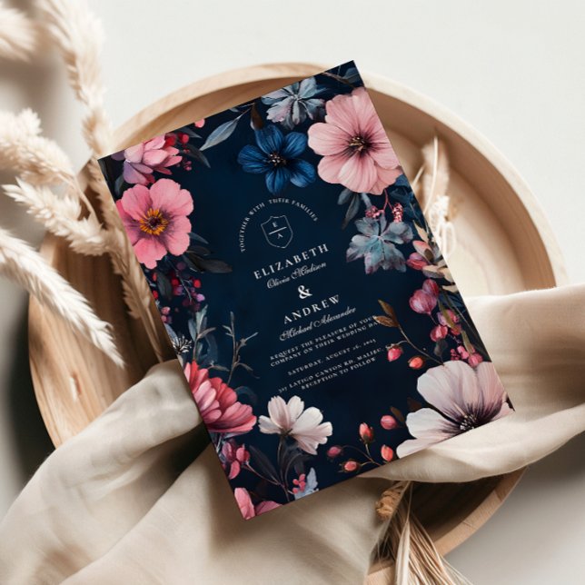 Vintage Goth Bröllop Aesthetic Inbjudningar (Skapare uppladdad)