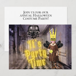 Vintage Goth Halloween Costume Party Inbjudningar