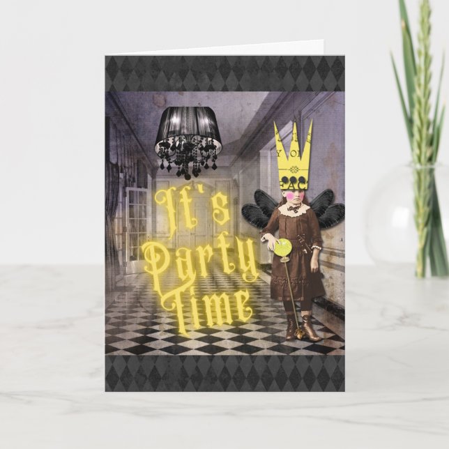 Vintage Goth Halloween fest Inbjudan (Framsida)