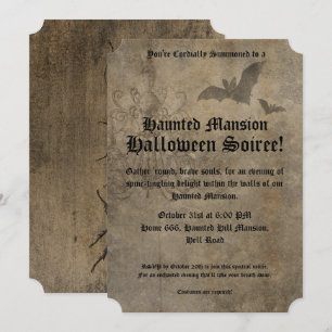 Vintage Goth Halloweenfest Inbjudningar