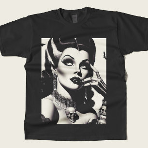 Vintage Goth Pin-up T Shirt