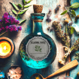 Vintage Gothic Belladonna Potion Anpassningsbar Ha Klistermärken