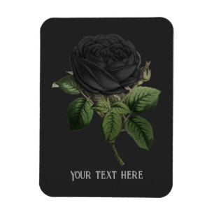 Vintage Gothic Black Ro Personlig Magnet
