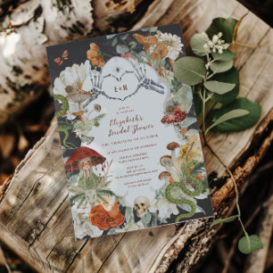 Vintage Gothic Botanical Skeleton Händer Möhippa