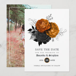 Vintage Gothic Bröllop spara datum Photo Datumet