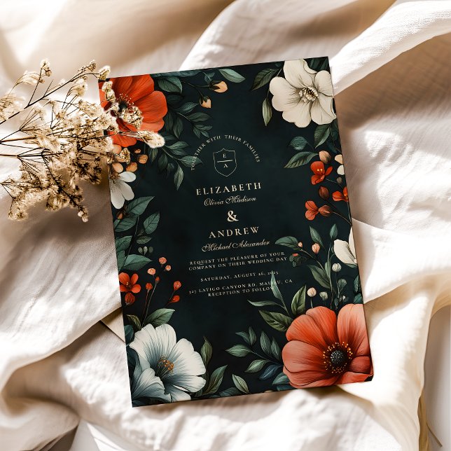 Vintage Gothic Fall Inbjudningar (Skapare uppladdad)