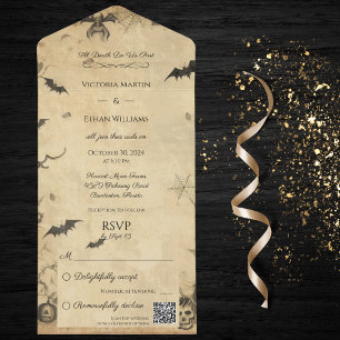 Vintage Gothic Halloween QR-kod