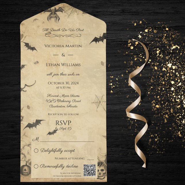 Vintage Gothic Halloween QR-kod (Skapare uppladdad)