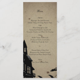 Vintage Gothic House Bröllop Menu Meny
