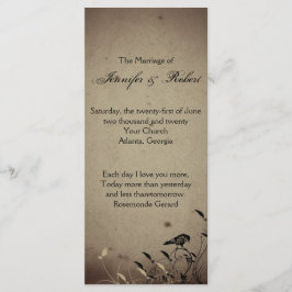 Vintage Gothic House-Bröllopsprogram Program