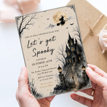 Vintage Gothic Låt oss bli läskiga Halloweenfest