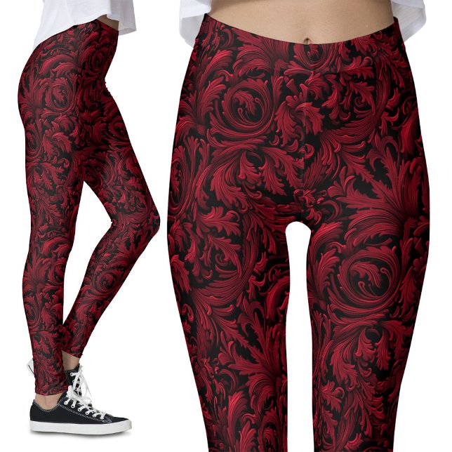 Vintage Gothic Mönster Leggings - Gothic Nostalgia (Skapare uppladdad)