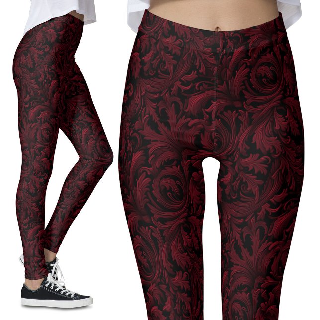 Vintage Gothic Mönster Leggings - Gothic Nostalgia (Skapare uppladdad)