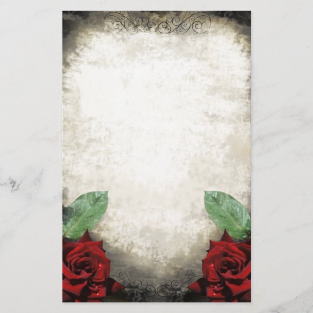 Vintage Gothic Ro Stationery Brevpapper (Framsida)