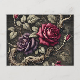 Vintage Gothic Ro vycard | Blommigt av elegant Vykort