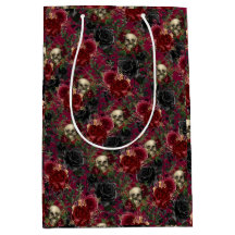 Vintage Gothic Skull och Ro Red and Black