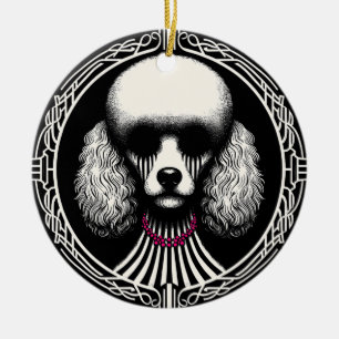 Vintage Gothic Spooky Pudel Hund Ornament