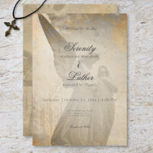 Vintage Gothic Stone Angel Bröllop