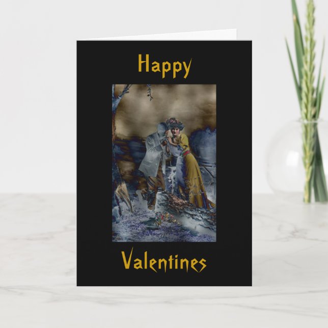 Vintage Gothic Valentines day Card Helgkort (Framsida)