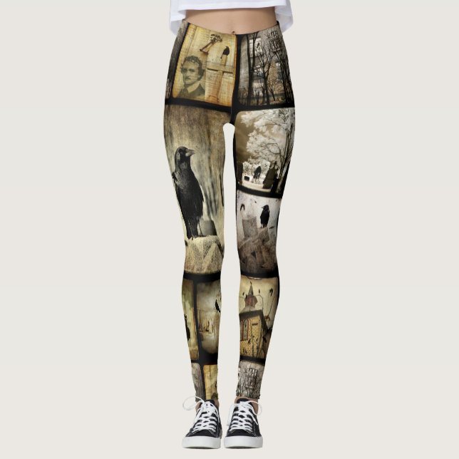 Vintage gotik-kvadrater leggings (Framsida)
