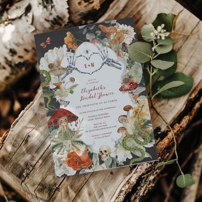 Vintage gotisk botanisk | Skelettbröllop med hände (Skapare uppladdad)