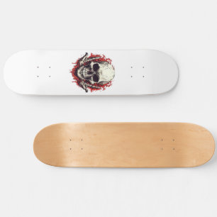Vintage gotisk dödskalle mini skateboard bräda 18,5 cm