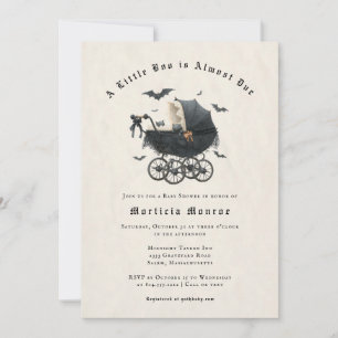 Vintage gotisk Halloween-baby shower-inbjudan Inbjudningar