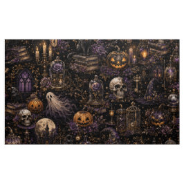 Vintage gotisk Halloween kuslig sömlös mönster Tyg