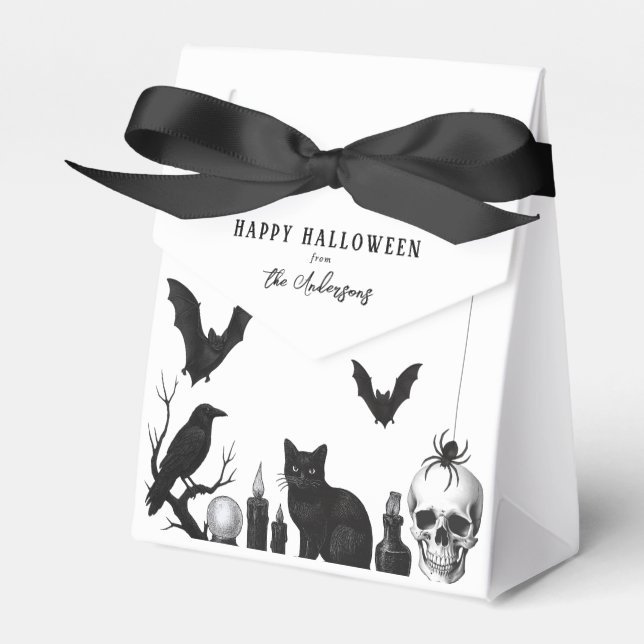 Vintage gotisk Halloweenfest Presentaskar (Framsidan Sidan)