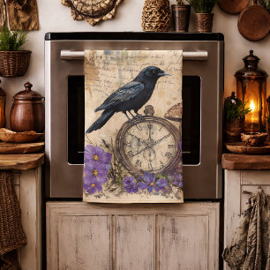Vintage gotisk korp kökshandduk