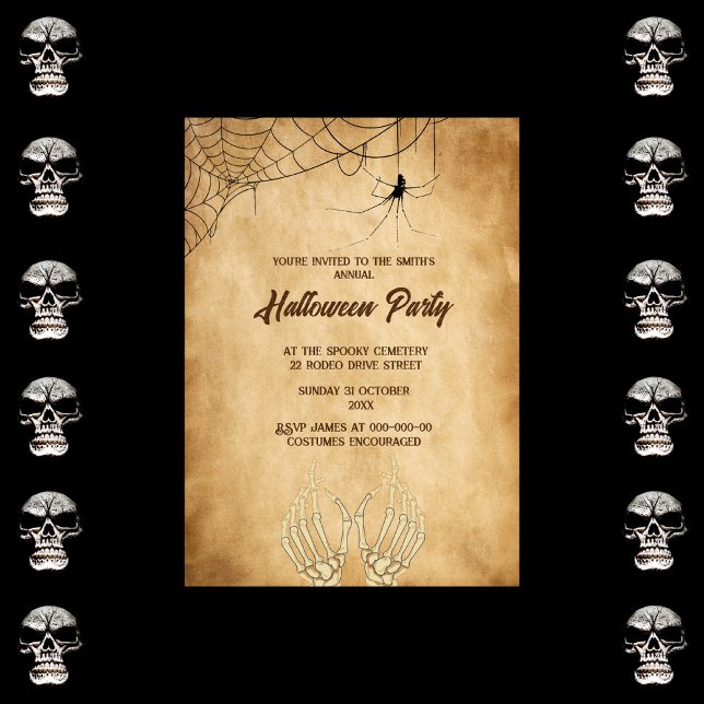 vintage gotisk spooky halloween inbjudningar (Skapare uppladdad)
