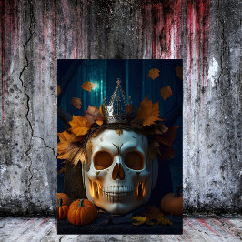 vintage gotpumpor och skallspooky halloween inbjudningar