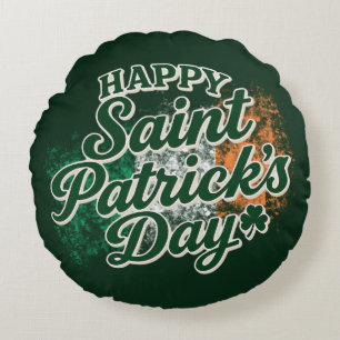 Vintage Gott St. Patrick's Day Rund Kudde