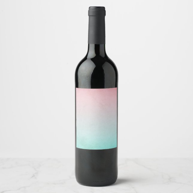 Vintage Gradient Texture Vinflaska Etikett (Framsida)