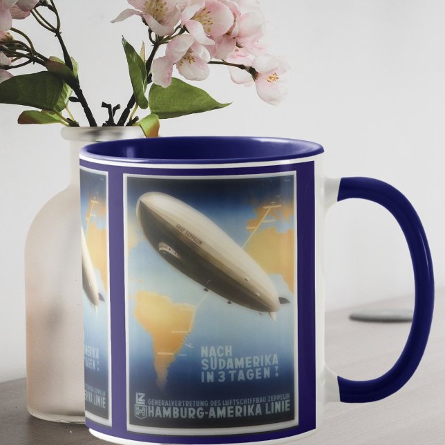 Vintage Graf Zeppelin, resande och Mugg (Skapare uppladdad)