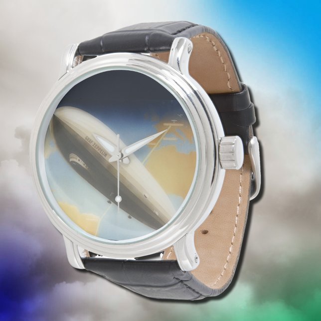 Vintage Graf Zeppelin-reseaffisch Armbandsur (Skapare uppladdad)