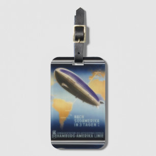 Vintage Graf Zeppelin-reseaffisch Bagagebricka