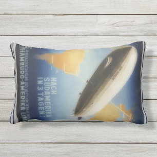 Vintage Graf Zeppelin-resoraffisch Utomhuskudde