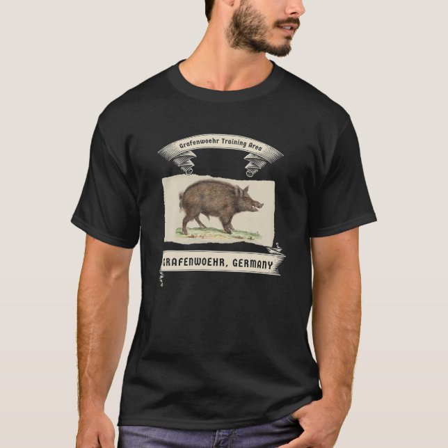 Vintage Grafenwoehr Boar Hunt T Shirt (Framsida)
