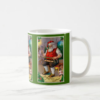 Vintage grafiska Santa i hans seminarium Kaffemugg